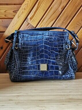 Dooney & Bourke Croco Fino Medium Gracie Hobo Bag
